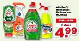 PLUS Alle Dreft Handafwas, Mr. Muscle en Mr. Shine aanbieding