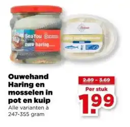 PLUS Ouwehand Haring en mosselen in pot en kuip aanbieding