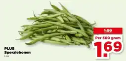 PLUS PLUS Sperziebonen aanbieding