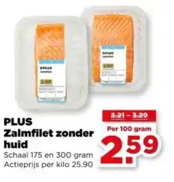PLUS PLUS Zalmfilet zonder huid aanbieding