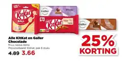 PLUS Alle KitKat en Galler Chocolade aanbieding