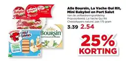 PLUS Alle Boursin, La Vache Qui Rit, Mini Babybel en Port Salut aanbieding