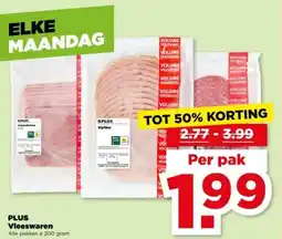PLUS PLUS Vleeswaren aanbieding