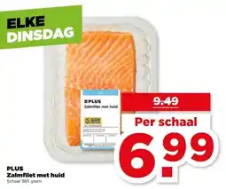 PLUS PLUS Zalmfilet met huid aanbieding