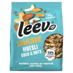 PLUS Leev Bio low-carb muesli aanbieding