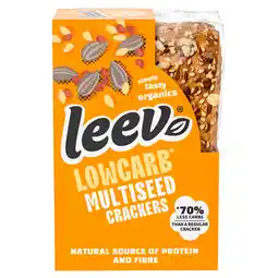 PLUS Leev Bio low carb crackers multiseeds aanbieding