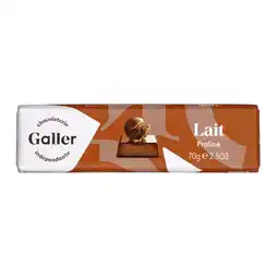 PLUS Galler Chocoladereep Melk Praliné aanbieding