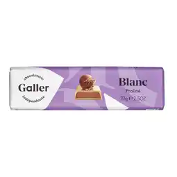 PLUS Galler Chocoladereep Wit Praliné aanbieding