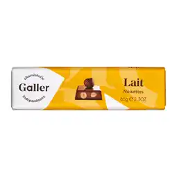 PLUS Galler Chocoladereep Melk Noisettes aanbieding