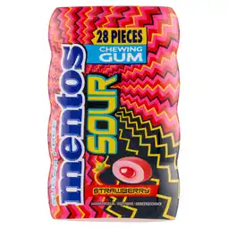 PLUS Mentos Gum sour strawberry aanbieding