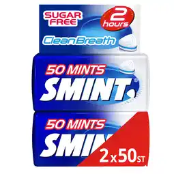 PLUS Smint XL Mints Clean Breath peppermint 2p aanbieding