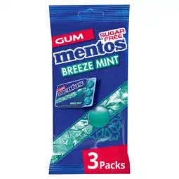 PLUS Mentos Gum Breeze Mint Blister aanbieding