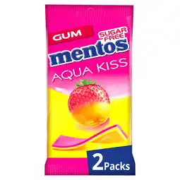 PLUS Mentos Aqua Kiss Strawberry - Mandarin 2-pack aanbieding