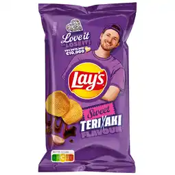 PLUS Lays Max Ribbel Chips Sweet Teriyaki aanbieding