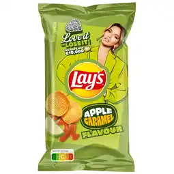 PLUS Lays Max Ribbel Chips Apple & Caramel aanbieding
