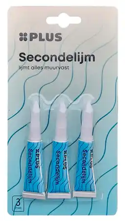 PLUS PLUS Secondelijm aanbieding