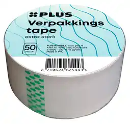PLUS PLUS Verpakkingstape 50 meter aanbieding