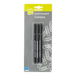 PLUS PLUS Permanent marker zwart aanbieding