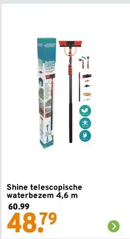 GAMMA Shine telescopische waterbezem 4,6 m aanbieding