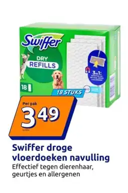 Action Swiffer droge vloerdoeken navulling aanbieding