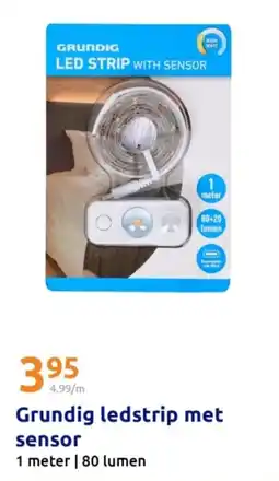 Action Grundig ledstrip met sensor aanbieding