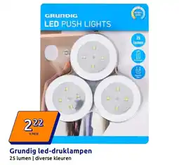 Action Grundig leddruklampen aanbieding