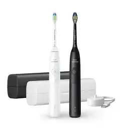 MediaMarkt PHILIPS Sonicare 5300 Series Duopack HX7109/01 Elektrische tandenborstel Zwart en Wit aanbieding