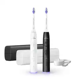 MediaMarkt PHILIPS Sonicare 6500 Series Duopack HX7419/01 Elektrische tandenborstel Zwart en Wit aanbieding