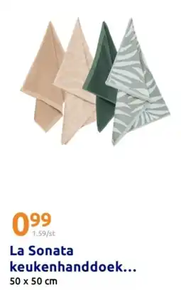 Action La Sonata keukenhanddoek aanbieding