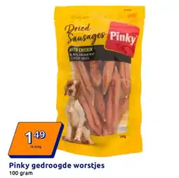 Action Pinky gedroogde worstjes aanbieding