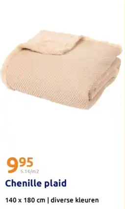 Action Chenille plaid aanbieding