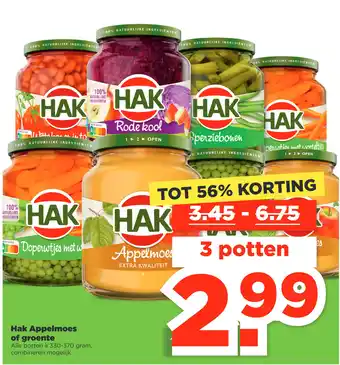 PLUS Hak Appelmoes of groente aanbieding