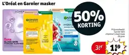 Kruidvat L'Oréal en Garnier masker aanbieding