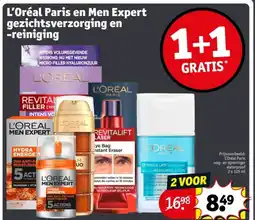 Kruidvat L'Oréal Paris en Men Expert gezichtsverzorging en reiniging aanbieding