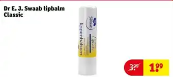 Kruidvat Dr E. J. swaab lipbalm classic aanbieding