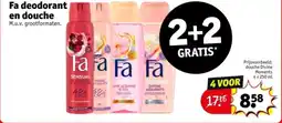 Kruidvat Fa deodorant en douche aanbieding