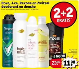 Kruidvat Dove, Axe, Rexona en Zwitsal deodorant en douche aanbieding