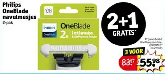 Kruidvat Philips OneBlade navulmesjes aanbieding
