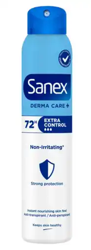 De Online Drogist Sanex Derma Care+ Deospray Extra Control 72H aanbieding