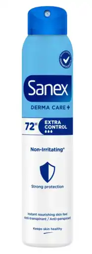 De Online Drogist Sanex Derma Care+ Deospray Extra Control 72H aanbieding