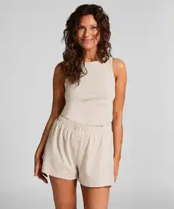 Hunkemoller Hunkemöller Pyjamaset Singlet Jersey Beige aanbieding