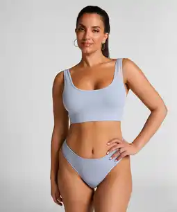 Hunkemoller Hunkemöller Hoog uitgesneden string Dianne Blauw aanbieding
