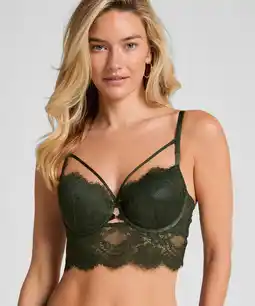 Hunkemoller Hunkemöller Voorgevormde longline beugel bh Amara Groen aanbieding