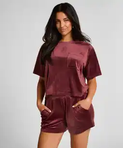 Hunkemoller Hunkemöller Shorts Velours Pocket Rood aanbieding