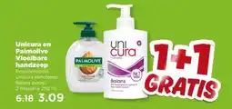 PLUS Unicura en Palmolive Vloeibare handzeep aanbieding