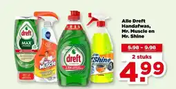 PLUS Alle Dreft Handafwas, Mr. Muscle en Mr. Shine aanbieding