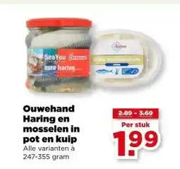 PLUS Ouwehand Haring en mosselen in pot en kuip aanbieding