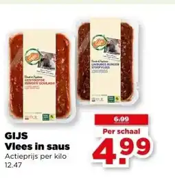 PLUS GIJS Vlees in saus aanbieding