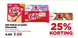 PLUS Alle KitKat en Galler Chocolade aanbieding
