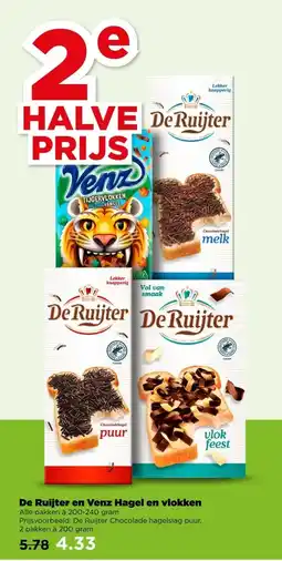 PLUS De Ruijter en Venz Hagel en vlokken aanbieding
